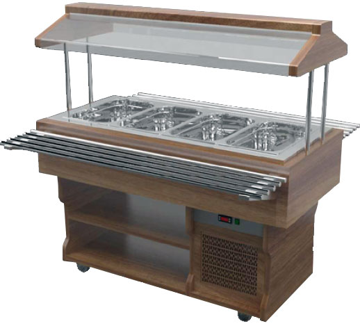 Салат-бар тепловой Gastrolux ТМ-127/3GN/W Woodline