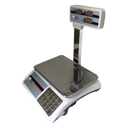 Весы товарные Форт 769D (15; 2) LCD Маркет ( 330х375х445 мм, платформа 230х330 мм, со стойкой)