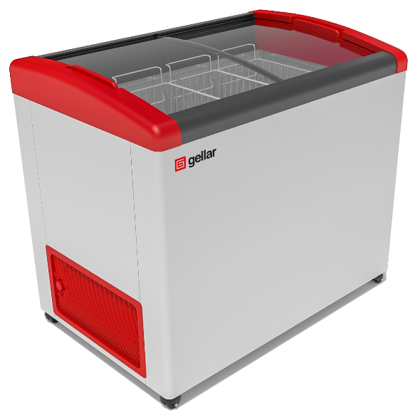 Морозильный ларь Gellar FG 375 E (FG 350 E) красный