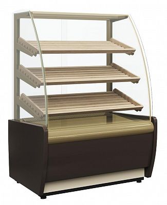 Витрина хлебная K70 N 0,9-1 LIGHT Bread цвет по схеме (со стеклом) (стандарт, пластик 0011 (серый))