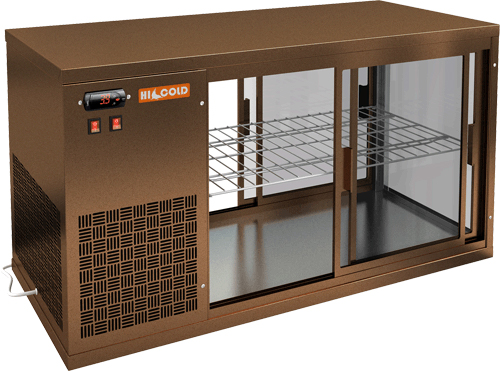 Витрина холодильная настольная Hicold VRL T 900 L Bronze