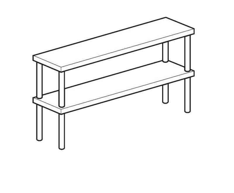 ПОЛКА НАСТОЛЬНАЯ ОТКРЫТАЯ APACH CHEF LINE LOSO3520T2