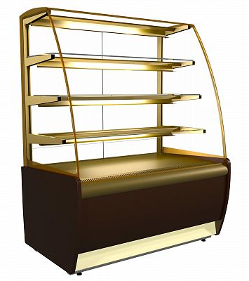 Витрина холодильная K70 VH 1,3-1 LIGHT Chocolate 0011-9005 (ВХСв - 1,3д Carboma ТЕХНО для шоколада)