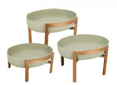 Чаша ORION GREEN с подставкой Rose Gold h21*34,5*28,2см, OR/BE/GR-02M