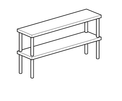 ПОЛКА НАСТОЛЬНАЯ ОТКРЫТАЯ APACH CHEF LINE LOSO3517T2