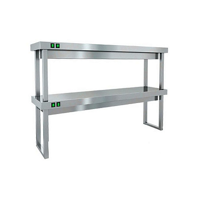 TP2-13/4 полка тепловая настольная двойная, 1300х400х800мм, HICOLD RUS