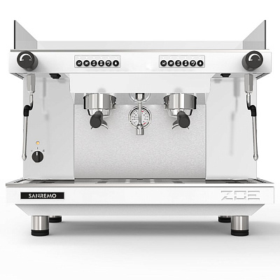 Кофемашина Sanremo Zoe SED (автомат) 2 высокие гр. белая
