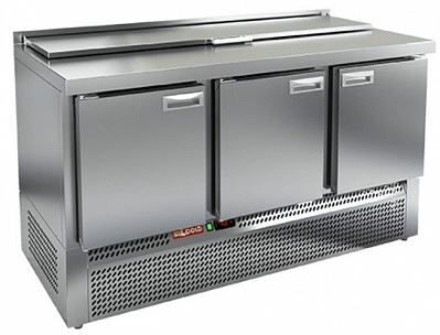 SLE1-111GN (1/3) стол для салатов  охл.(+2+10), 3 двери, 1485х700х850мм, ниж.распол.агрегата