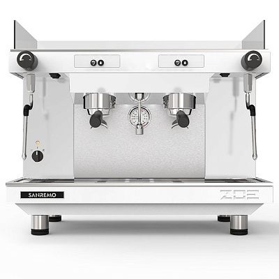Кофемашина Sanremo Zoe SAP (полуавтомат) 2 высокие гр. белая