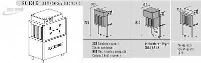 МАШИНА ПОСУДОМОЕЧНАЯ DIHR RX 101 E SX+DR24+DDE+LC73+HR5