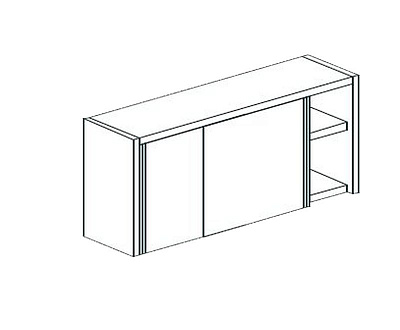 ПОЛКА НАСТЕННАЯ ЗАКРЫТАЯ APACH CHEF LINE LCW156SD