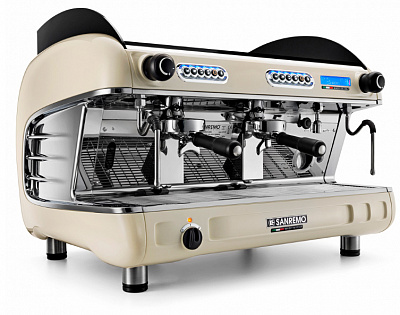 Рожковая кофемашина Sanremo Verona SED+CW 2 GR (с подогревателем чашек), белая